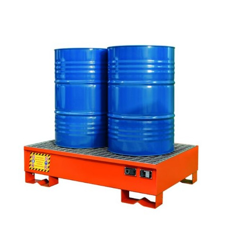 2 Drum Steel Spill Containment Pallet