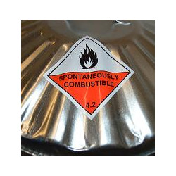 Flammable waste container galvanised bin - budget range 90 litre