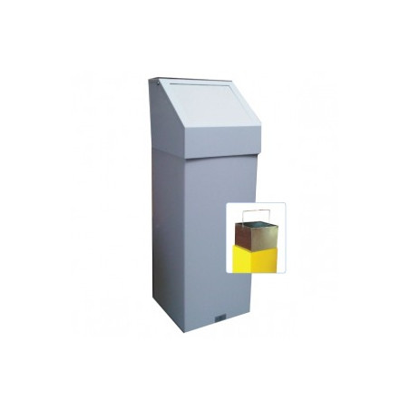 Fire Retardant Push Flap Bin with Liner  555PFL