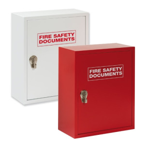 Red Metal Fire Safety Document Cabinet with Hasp lock 
