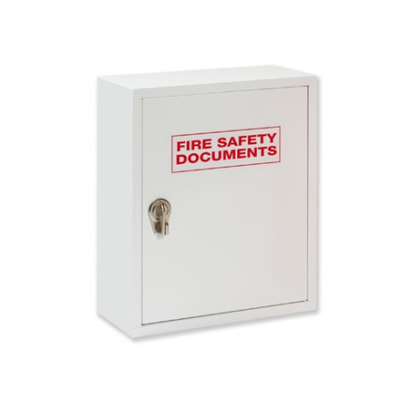 White Metal Fire Safety Document Cabinet with Hasp lock 