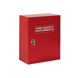 White Metal Fire Safety Document Cabinet with Hasp lock 